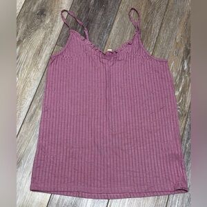 #9)  hem & thread rose pink spaghetti top. Like new condition.
